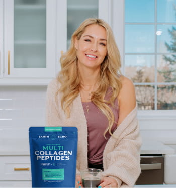 Danette May with multicollagen package.