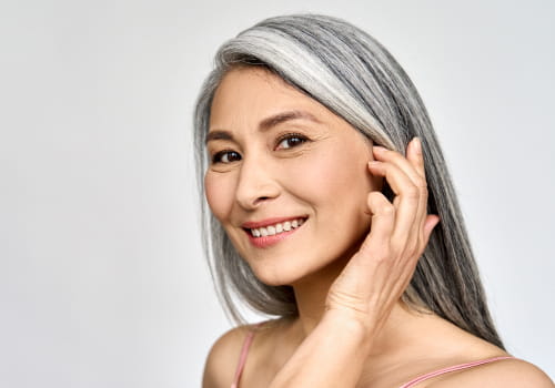 Mature woman with beautiful skin.