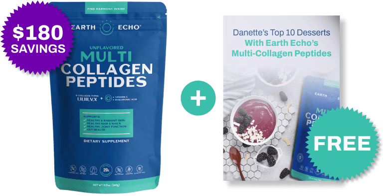 Multicollagen peptides plus free recipe book.