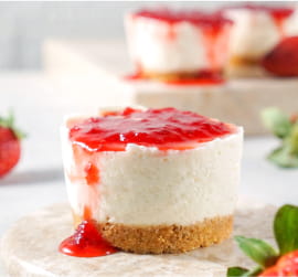No-bake strawberry cheesecake.