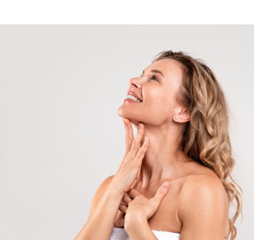 Woman with flawless skin.