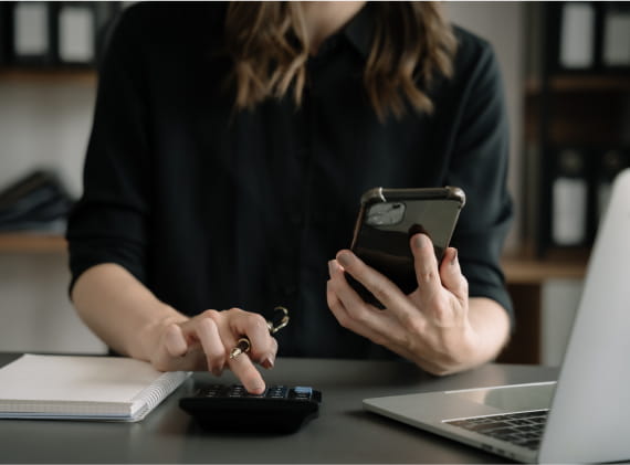 Woman working in the office.