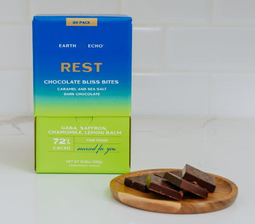 Rest Chocolate Bliss Bites Packing.