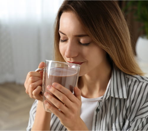 Rich Cacao Chocolate Flavor.